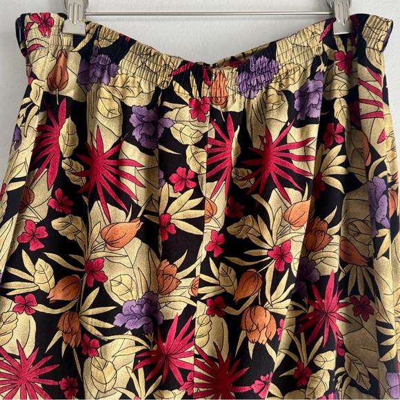 Vintage 90s Sag Harbor Petite Two Piece Floral Short Sleeve Button Midi Skirt - Picture 13 of 13